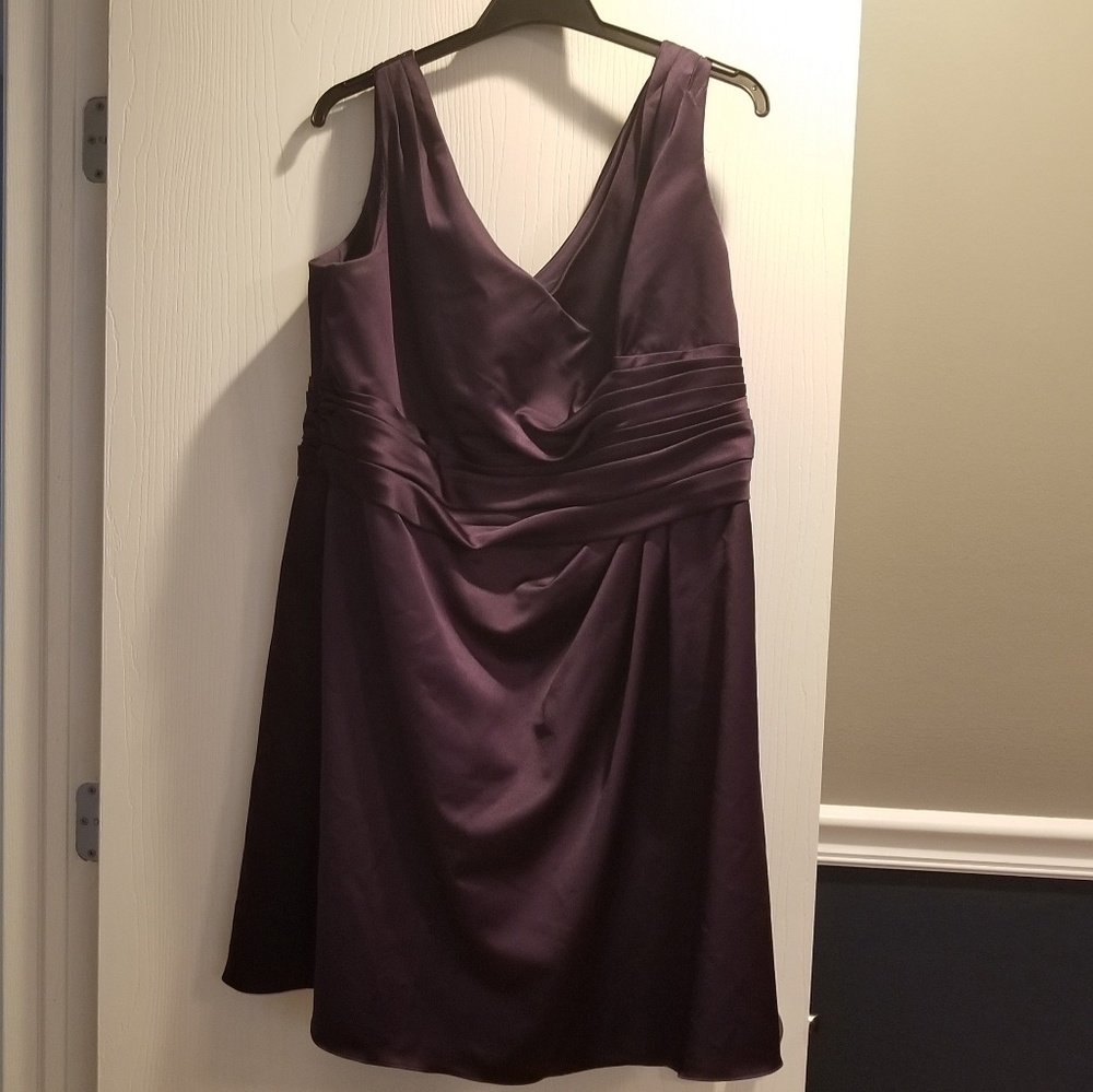 David's bridal plus size 20 bridesmaid dress plum